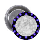 renommée de photo de motif de kaléidoscope de noir badge avec épingle
