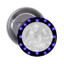 renommée de photo de motif de kaléidoscope de noir badge avec épingle