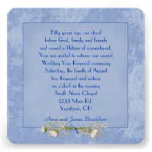 Renouvellement de relief floral bleu de voeu de ma carton d'invitation