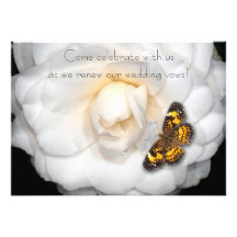 Renouvellement des voeux de mariage/Camélia-Papill Invitations Personnalisables