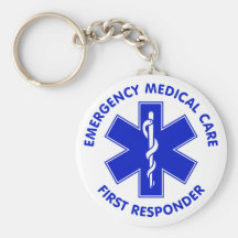 Répondeur de soins médicaux de secours premier porte-clés