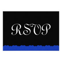 Réponse de mariage de la dentelle RSVP de bleu roy Invitations Personnalisables