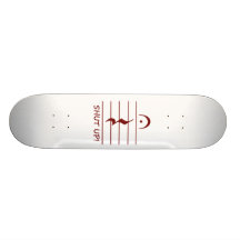 Repos de notation musicale avec fermé le rouge fon planches à roulettes customisées
