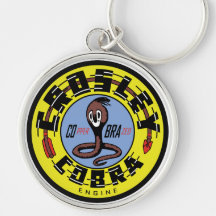 Reproduction vintage de signe de moteur de cobra d porte-clef