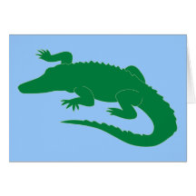 Reptile d'alligator d'alligator de crocodile carte de vœux