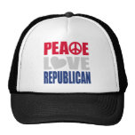 Républicain d'amour de paix casquettes de camionneur