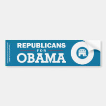 Républicains pour Obama Adhésif Pour Voiture