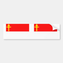 République drapeau d'Alsace-Lorraine, France Autocollant Pour Voiture