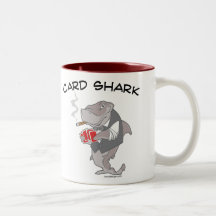 Requin de carte mug à café