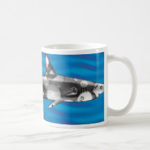 Requin de piscine tasse à café