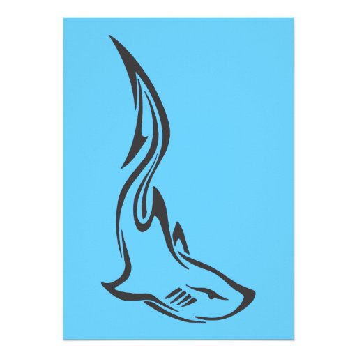 requin-tribal-style-vecteur cartons d'invitation personnalisés