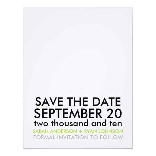 Réservez la date cartons d'invitation personnalisés
