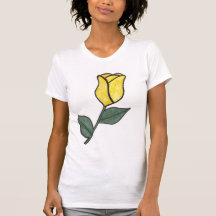 Réservoir de croquis de rose jaune t-shirts