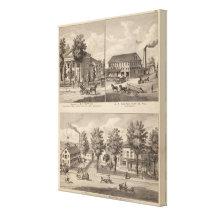 Résidences et usine à Bennington Impressions Sur Toile