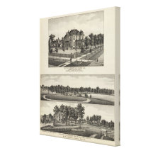 Résidences, verger, moulins, usine, centres commer toile tendue