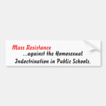 Résistance de masse,… contre l'Indo homosexuel… Autocollant Pour Voiture