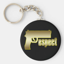 Respect en or porte-clefs