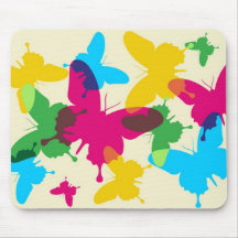 Ressort et été de papillon tapis de souris