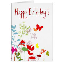 Ressort frais, joyeux anniversaire ! - Personnalis Carte De Vœux