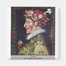 Ressort par Giuseppe Arcimboldo Magnets Pour Réfrigérateur