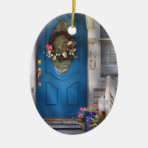 Ressort - porte - un peu de bleu décorations de noël
