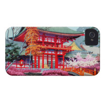 Ressort rouge japonais frais Asano Takeji de templ Coques iPhone 4 Case-Mate