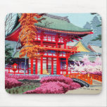 Ressort rouge japonais frais Asano Takeji de templ Tapis De Souris