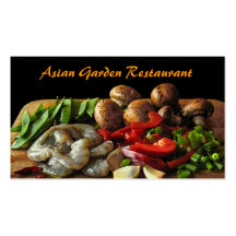 Restaurant asiatique carte de visite