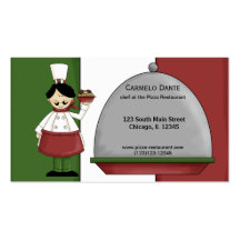 Restaurant de chef carte de visite