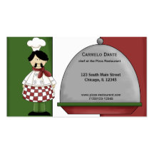 Restaurant de chef carte de visite