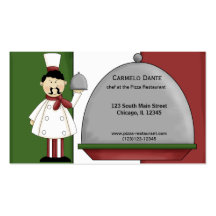 Restaurant de chef carte de visite