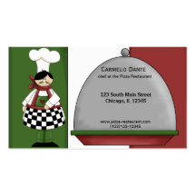 Restaurant de chef cartes de visite personnelles