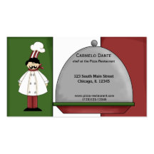 Restaurant de chef modèle de carte de visite