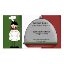 Restaurant de chef modèle de carte de visite