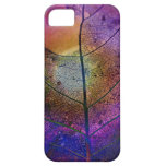 Résumé artistique avec le squelette de feuille coques iPhone 5