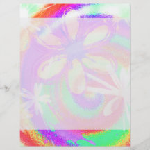 résumé floral au néon génial prospectus customisé