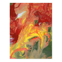 Résumé - peinture - dans un état de flux carte postale