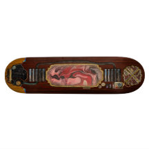 Résumé - peinture - nébuleuse de framboise plateaux de skateboards