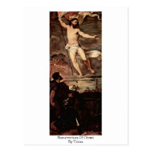 Résurrection du Christ par Titian Carte Postale