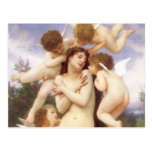 Retour de ressort par Bouguereau, anges vintages Cartes Postales