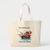 Retraite drôle de pêche sacs en toile