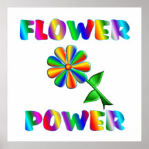 Rétro affiche de flower power