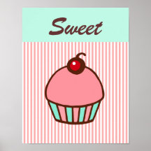 Rétro affiche de petit gâteau de wagon-restaurant