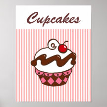 Rétro affiche de petit gâteau de wagon-restaurant