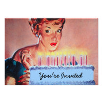 Rétro anniversaire des années 1950 invitations