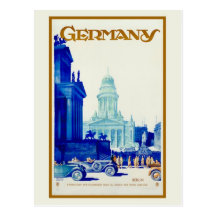 Rétro annonce vintage de voyage de Berlin Allemagn Carte Postale