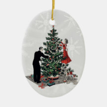 Rétro arbre de Noël Ornement De Noël