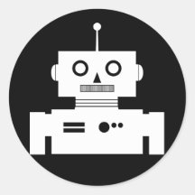 Rétro autocollant de forme de robot