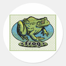 Rétro autocollant de grenouille
