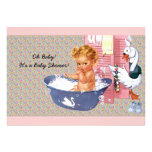 Rétro baby shower des années 1940 invitations personnalisées